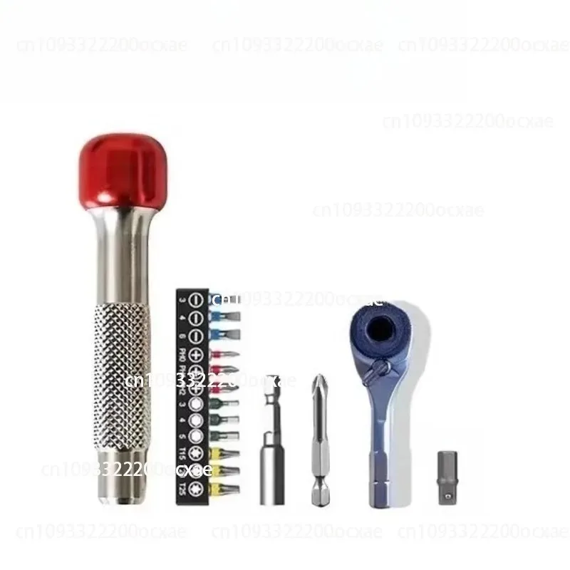 

Hexagon Ratchet Wrench Tail 6.35mm Repair Mini Screwdriver Automatic Two-way Tool