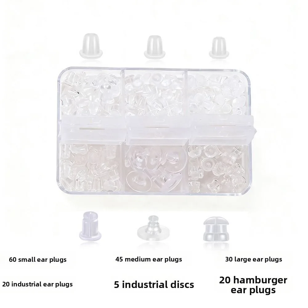 

Набор прозрачных заглушек для серег из мягкого силикона, 6 видов, сменные застежки для серег