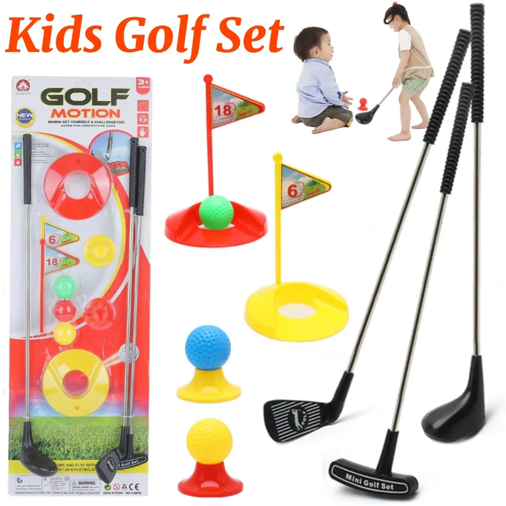 Golf Club Set Kids Toys Toddler Golf Ball Game Play Set Children Indoor Outdoor Sports Game Golf Toys Boys Girls Training Toys