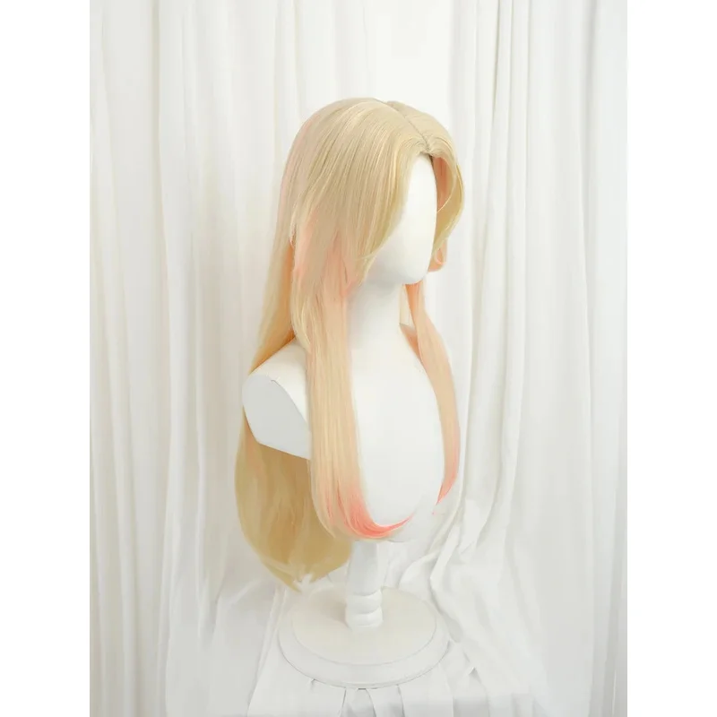 ROLECOS LOL الخالد أسطورة أهري شعر مستعار تأثيري 75 سنتيمتر أصفر مختلط أحمر اللون النساء مقاومة للحرارة الشعر الاصطناعية #2