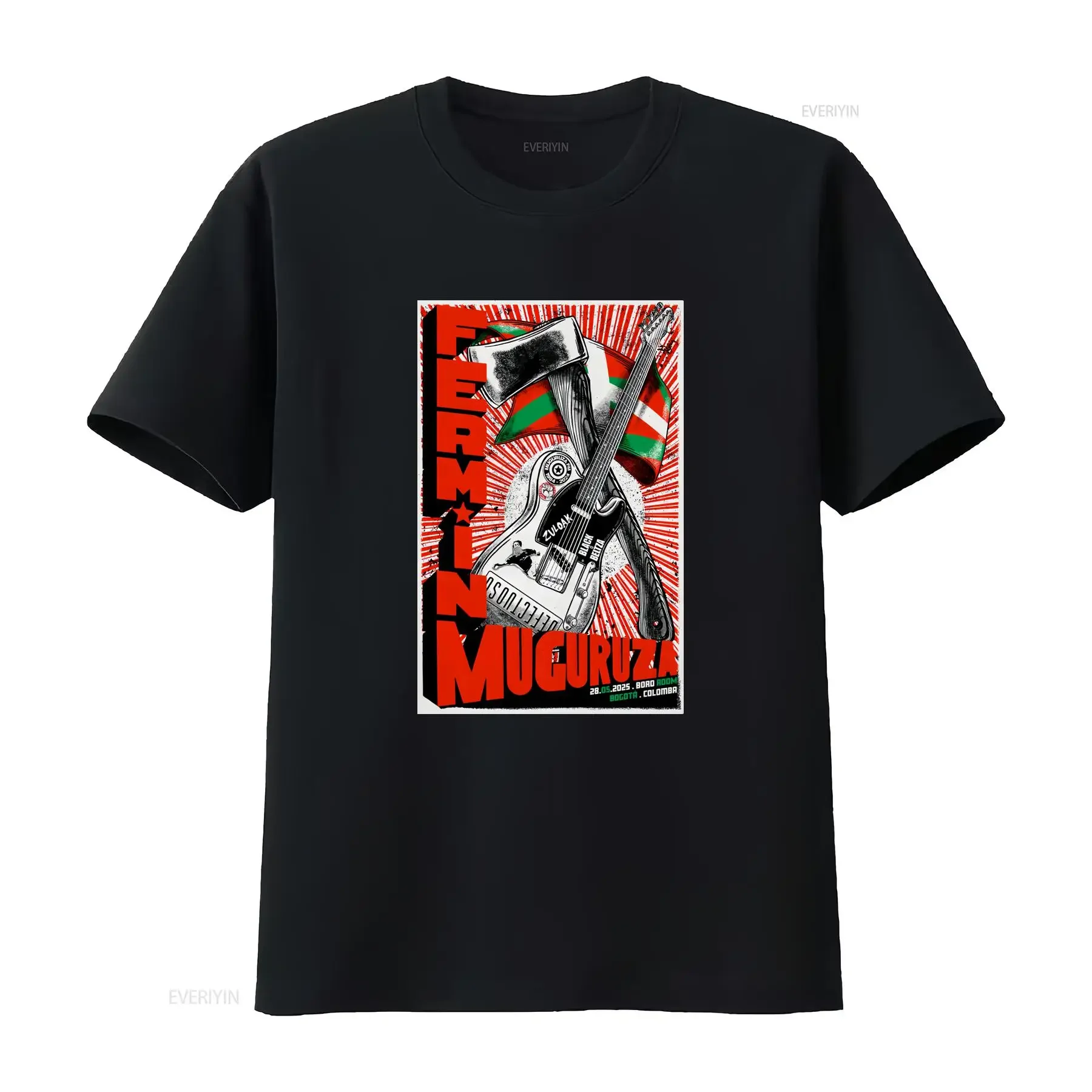 2025 Fermin Muguruza Hall Centro de Eventos Poster T Shirt vintage Washed Versatile Unisex homme Comfortable Breathable