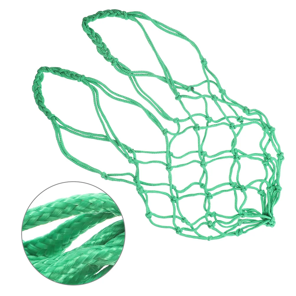 

2Pcs Hanging Livestock Feeding Net Bag Nylon Mesh Slow Feed Hay Feeder Bag for Goats Horses Sheep Cattle Outdoor