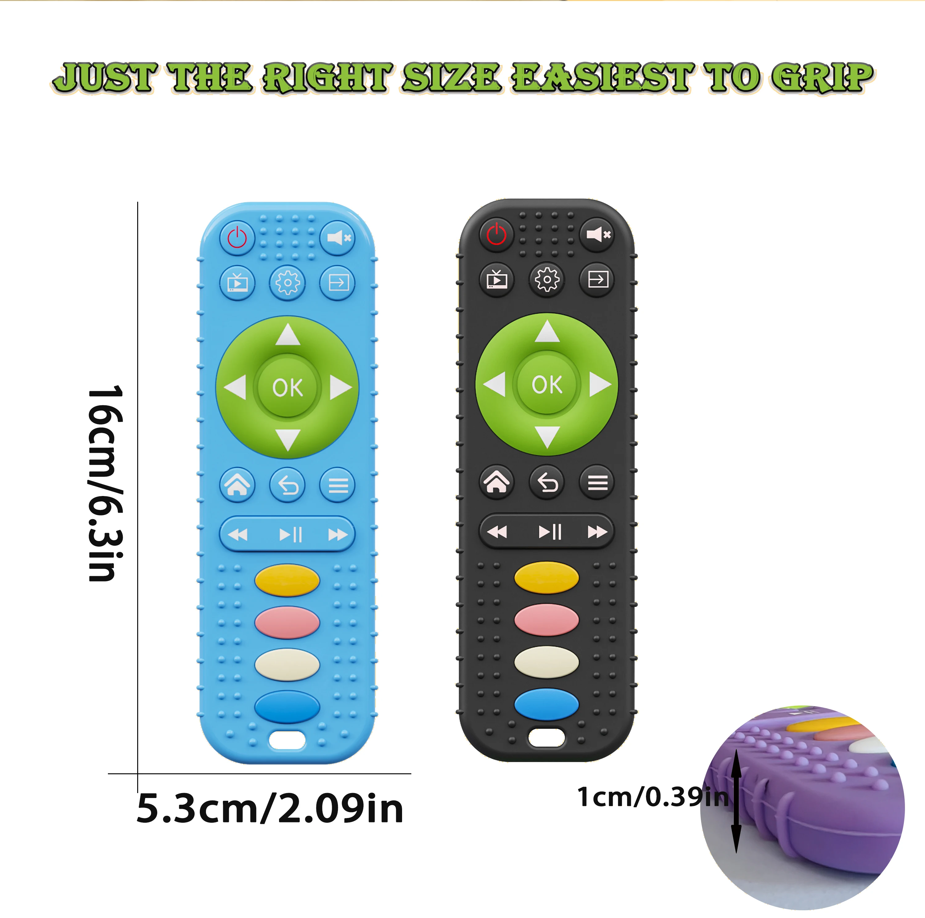 Силиконовый прорезыватель с дистанционным управлением без BPA для младенцев 0+, жевательная силиконовая игрушка с дистанционным управлением для младенцев, интерактивная игрушка для прорезывания зубов