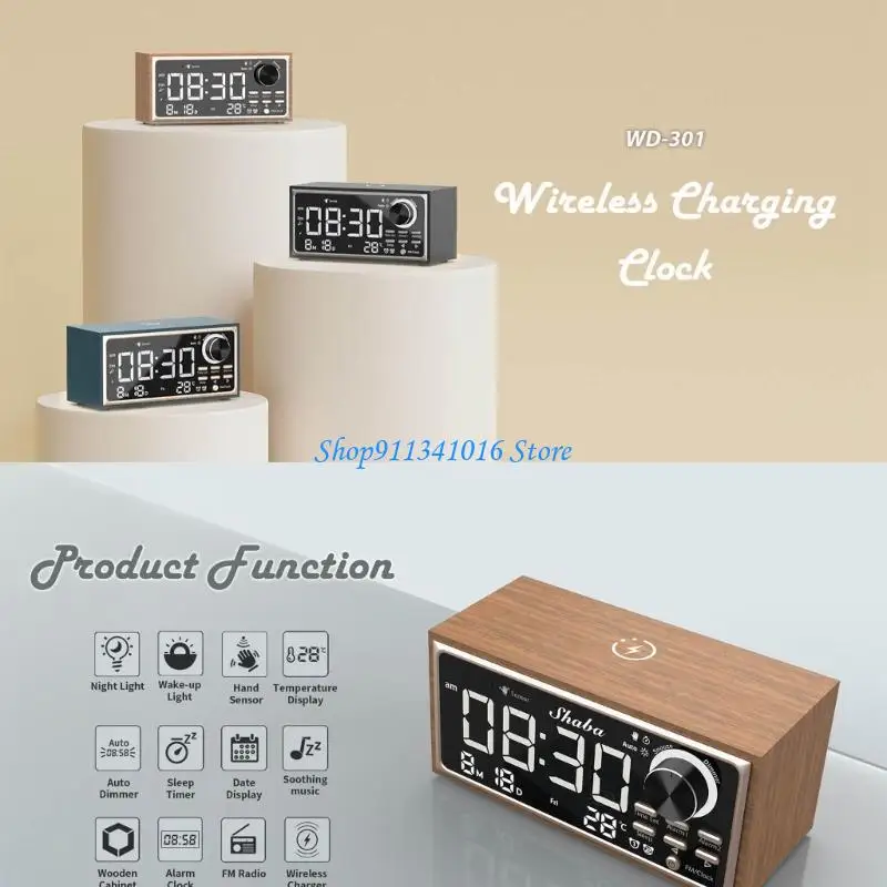 ساعة رقمية ABS أنيقة ومحاضرة متكاملة لغرفة المعيشة #2