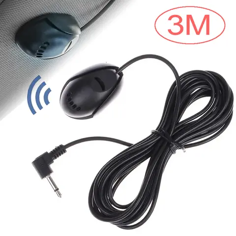 Self-Adhesive Bluetooth Car Audio Microphone For Auto Vehicle Head Unit Enabled Stereo Radio DVD 3.5mm External Mic 3M