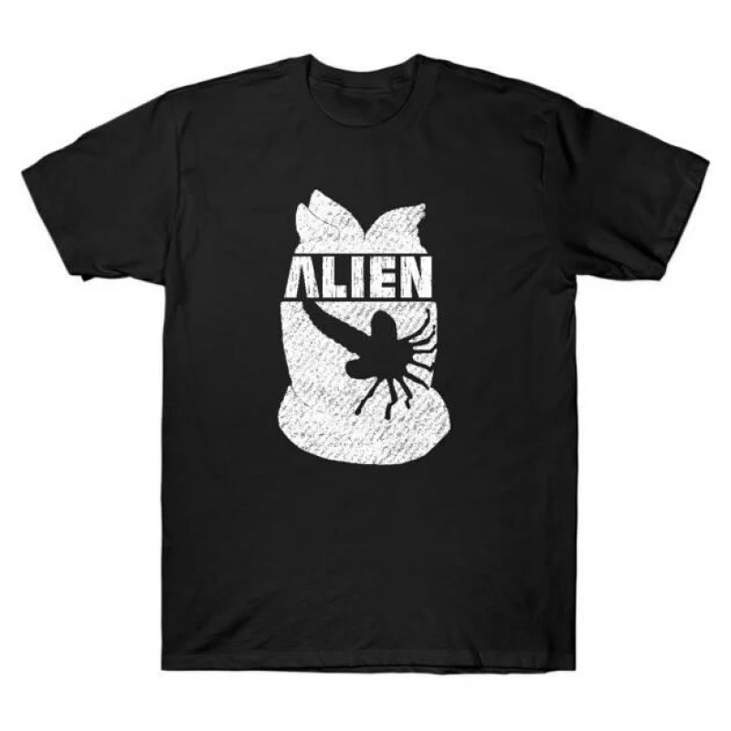 

Hatched Alien Egg 0412 Retro Sci-Fi Alien Gift T-Shirt Weyland LV-426 Horror movie Xenomorph Graphic clothes All size tops