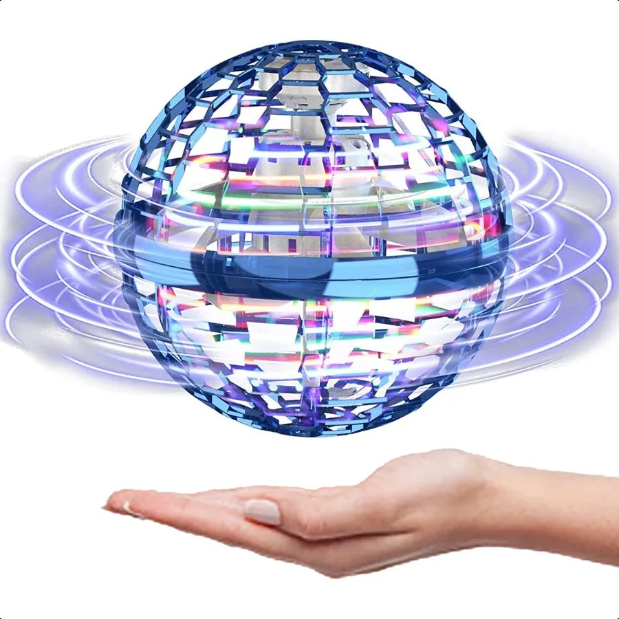 

2025 Flying Orb Ball Toys with LightsUFO Hand Operated Mini Drone for Cosmic Globe Boomerang Hover Ball Halloween Christmas Bi