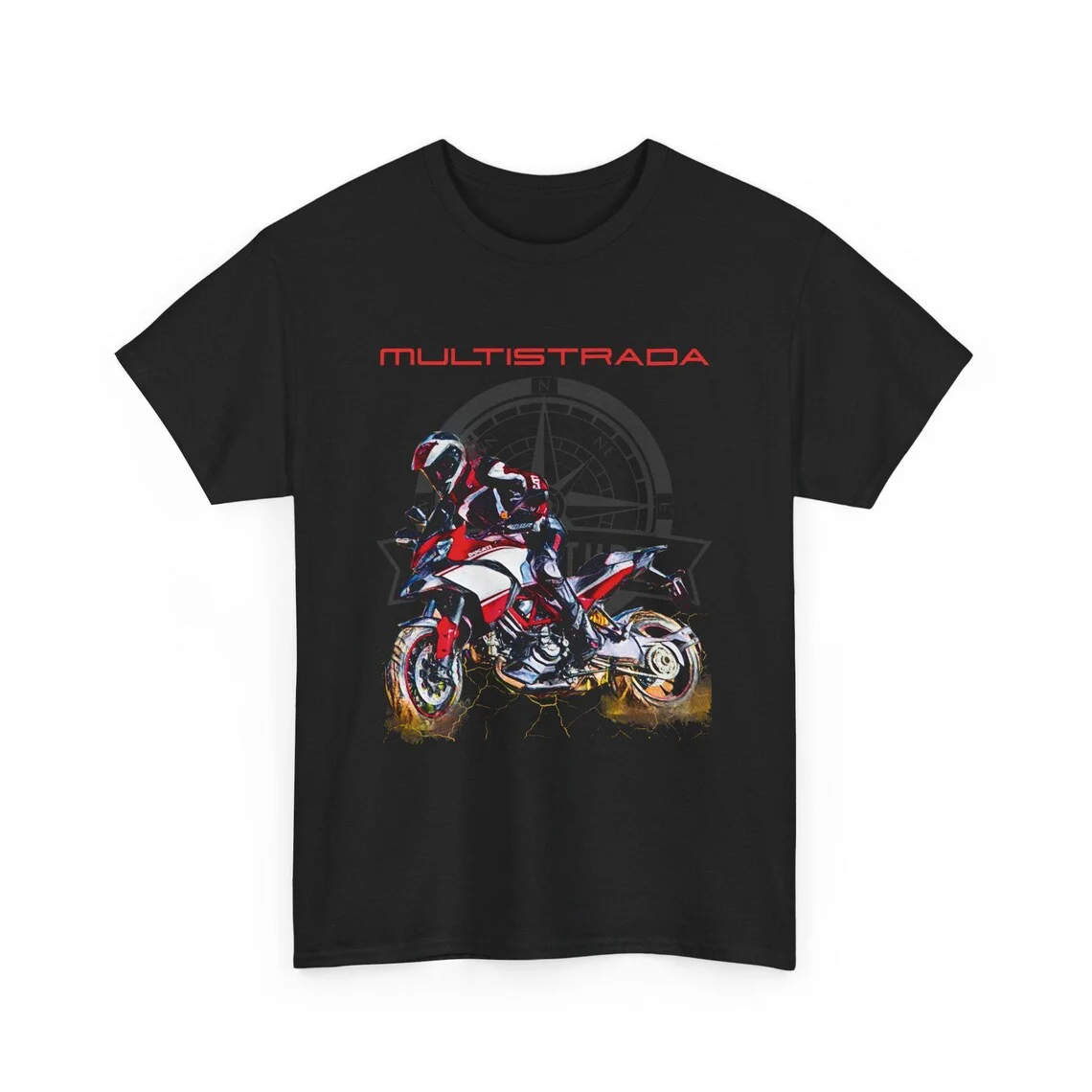 

Multistrada T Shirt 4 Bikes in 1 Motorcycle Tee Adventure Sport Rider Top For Ducatisti Fans V4 1260 950 Gift