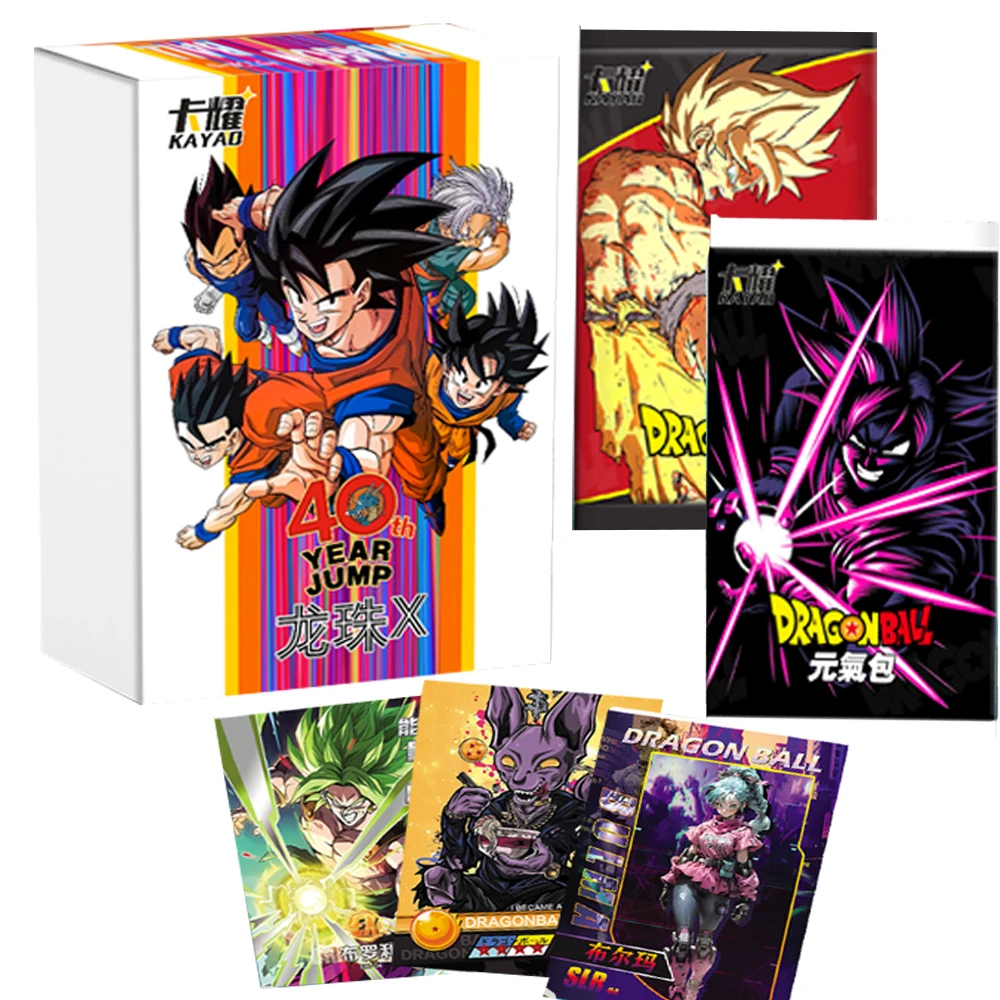 

Anime Dragon Ball Cards Booster Box Shiny Son Goku Saiyan Vegeta 40th Anniversary Trading Game Collection Card Children Gift Toy
