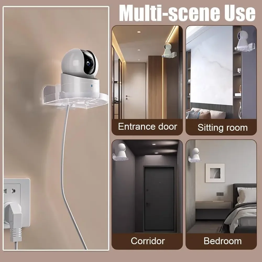 1/2Pcs Mini Punch-Free Security Surveillance Camera Stand Home Self-Adhesive Drill-free Fixer Traceless Wall-Mounted Bracket New - view 5