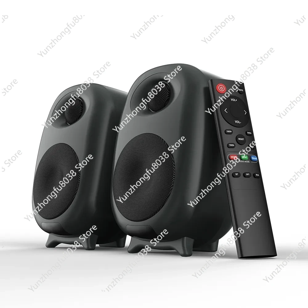 

50W Gaming Bluetooth Speaker Bookshelf 4-inch Active Subwoofer HiFi Home Theatre Sound System With Bass Effect OPT RCA For PC TV