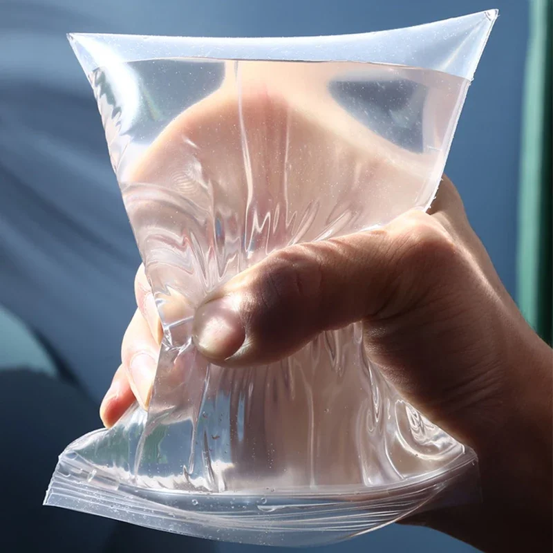 Transparent Zipper Sealed Bags Plastic Vacuum Storage Bag for Small Jewelry Kitchen Food Packing Reclosable Home Sealing Pouch