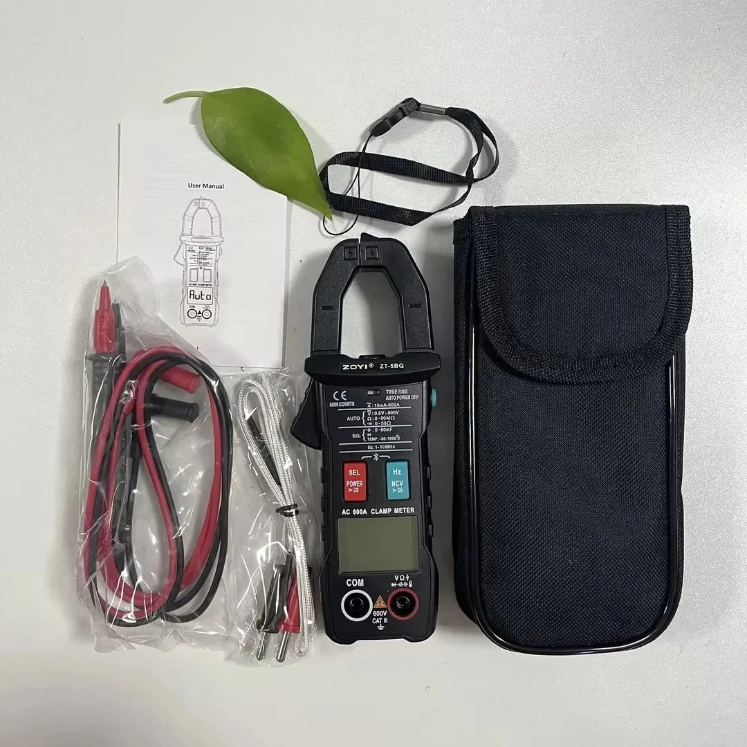 ZT-5BQ Smart Digital Clamp Meter, 6000 Counts True RMS Clamp Multimeter with Bluetooth, NCV & Capacitance Test
