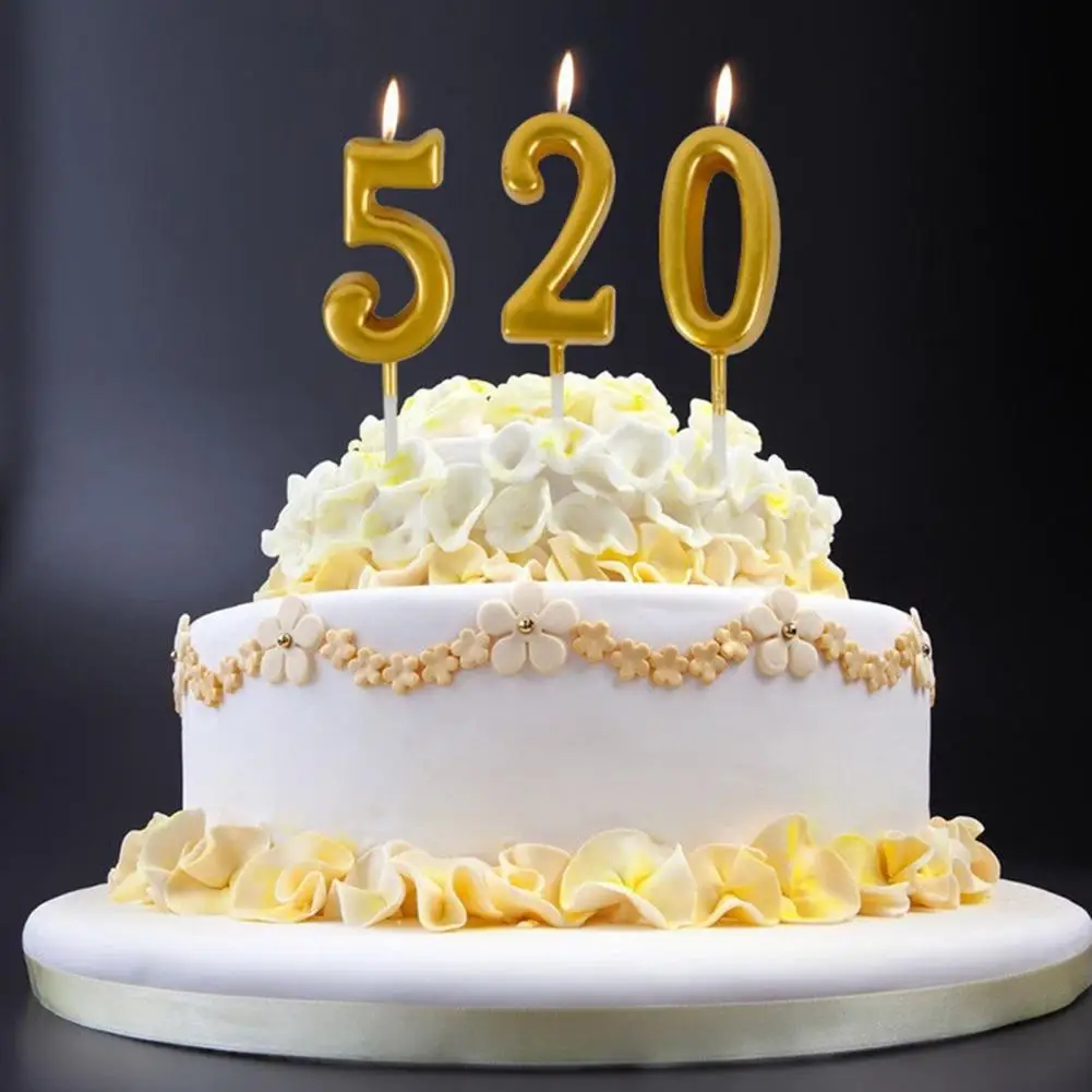 Candles Fashion Elegant ABS for Birthday Celebration Candles Convenient Number Cake Number for Birthday