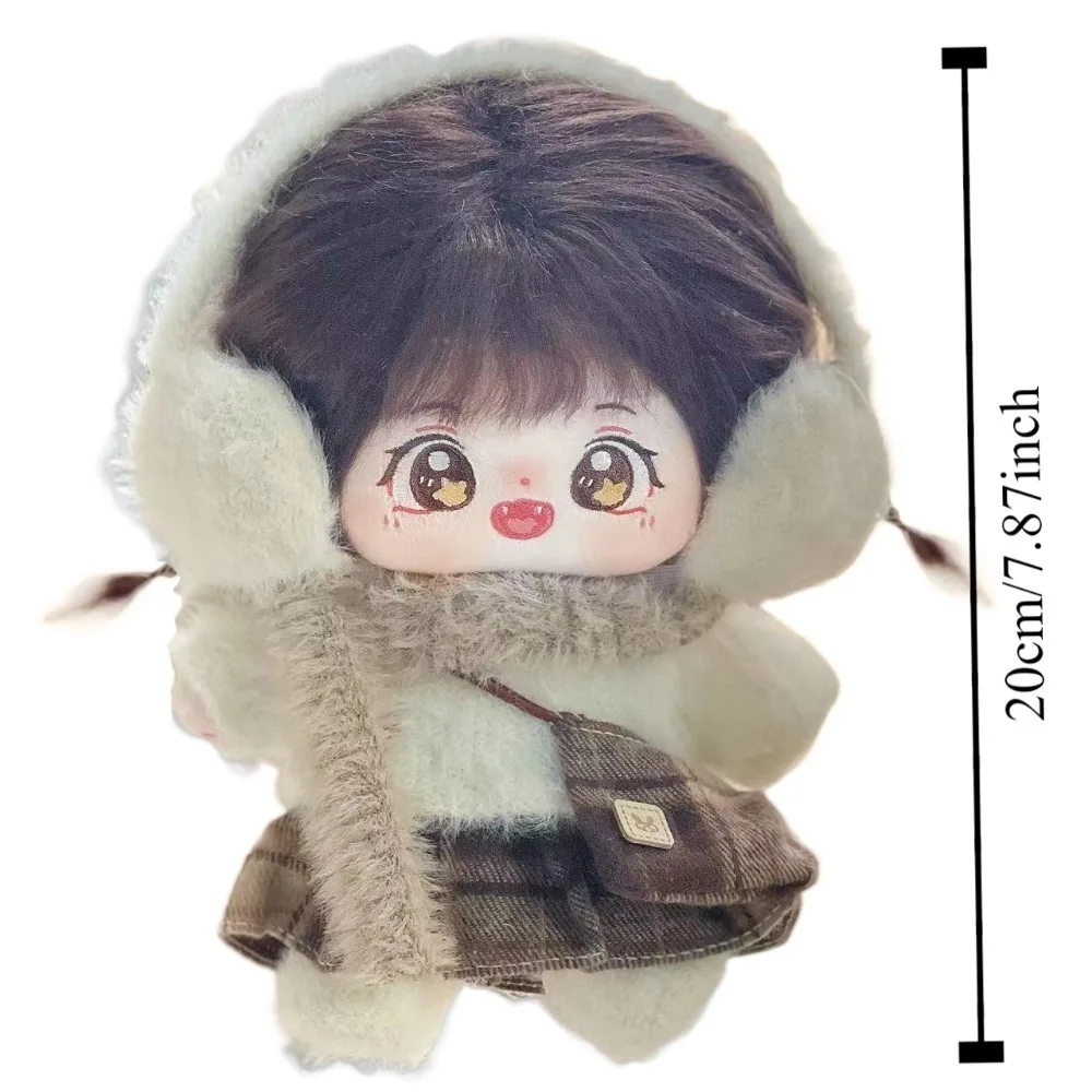 Ensemble d'oreilles de chat à la mode, robe en coton de 20cm, vêtements de bricolage, jupe de princesse, vêtements idole, rose, accessoires pour vêtements