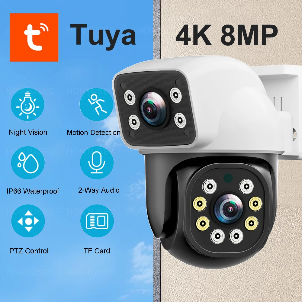 OKAM 4K 8MP Doppia Lente Doppio Schermo WIFI PTZ 2K 4MP Telecamera di Sicurezza Senza Fili Esterna IP66 Auto Tracking Telecamere di Sorveglianza