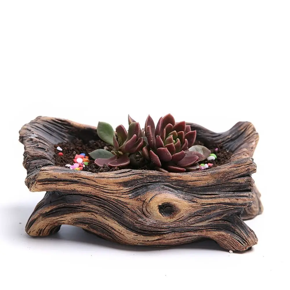 

Handmade Imitation Outdoor Indoor Stump Garden Supplies Planters Flower Pot Flower Pots Bonsai