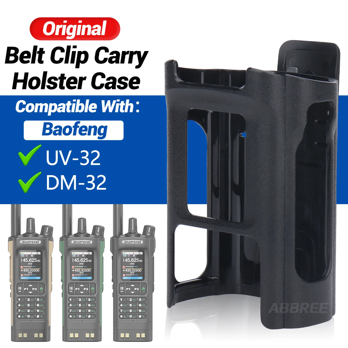 

1/2/5X Baofeng UV-32 Walkie Talkie Belt Clip Carry Holster Case For UV32 DM32 DM-32 Two Way Ham Radio Accessories For Camping