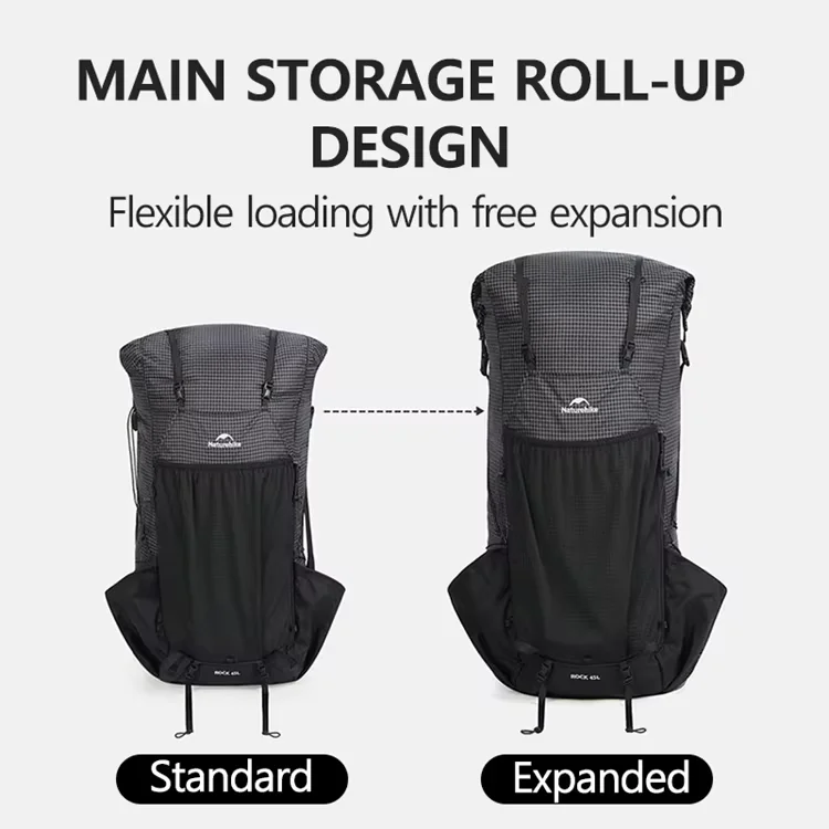 Naturehike Wanderrucksack 60+5L Große Kapazität Rock Series 2.0 Outdoor-Sporttasche Camping Klettern Reise Wasserdichter Rucksack – Detail 26