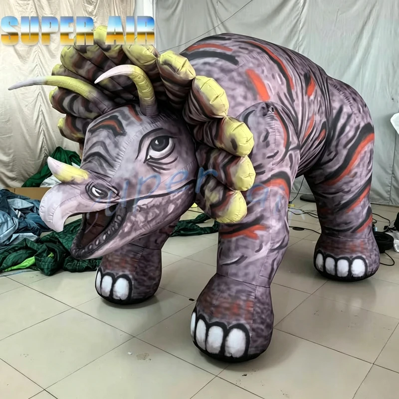 Large Realistic Inflatable Triceratops, Inflatable Dinosaur Prop for Party Exhibition & Museum Display
