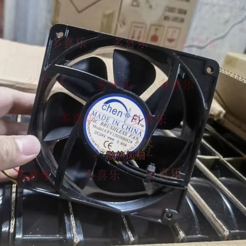 

ZMZM 1 шт. для вентилятора chen FY CFY12038BH24 24 В 0,60 А 12038 12 см 3-проводной вентилятор с алюминиевой рамой