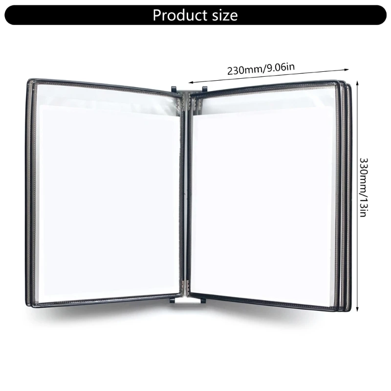 Wall Mounted Reference System Organiser 5 Easy-Loading Display Pocket for Warehouse, Laboratory