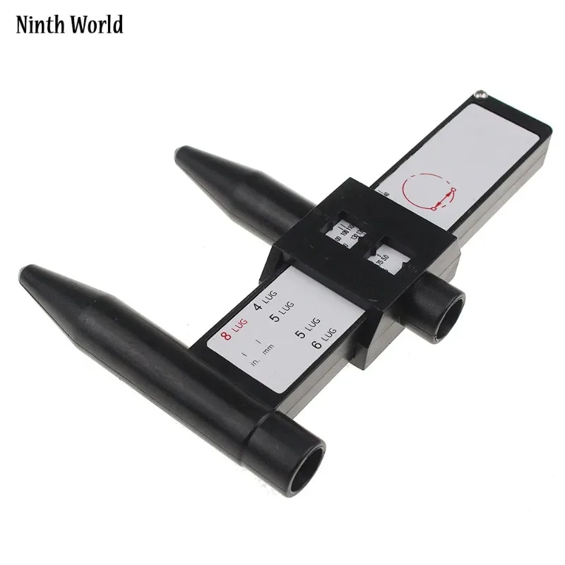 Ninth World PCD Ruler Hub Ruler 4 5 6 8 LUG Bolt Patterns Gauge PCD Caliper Measuring Tool Vehicle Auto Car Modification Tools