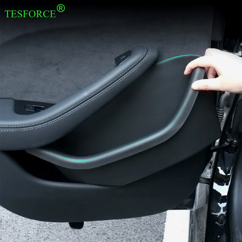 Per Tesla Model 3 Highalnd 2023-2024 scatola portaoggetti porta Slot Mat porta Side Organizer tappetini in TPE copertura completa in gomma