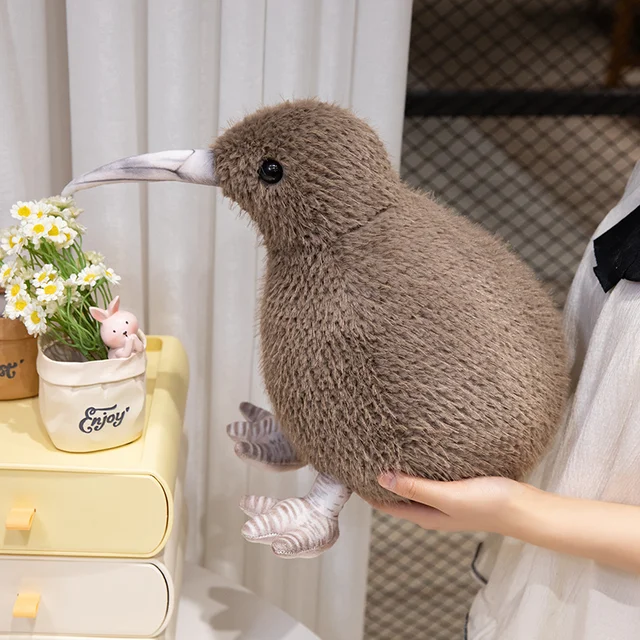 Miękkie pluszowe zabawki w kształcie ptaka kiwi, 20-35 cm, urocze wypchane ptaki, miękkie lalki, zabawki dla dzieci, prezent urodzinowy dla dzieci.