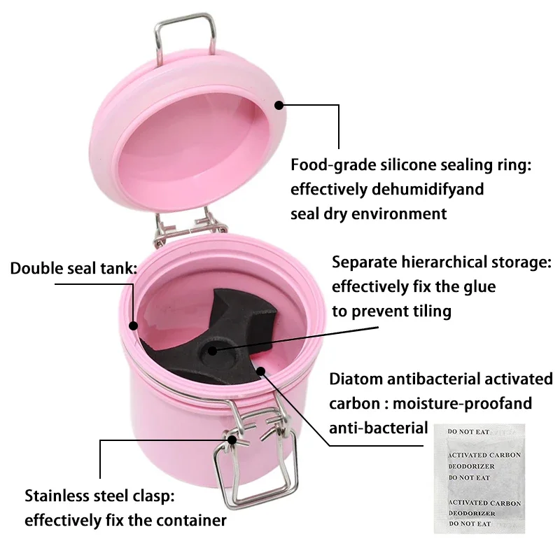 الفردية الرموش الغراء خزان الحاويات لاصق حامل رمش تمديد المنشط مختومة تخزين أدوات ماكياج بالجملة #5