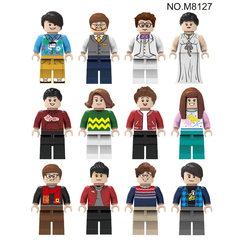 Blocos de construção das crianças brinquedo mini figura bonecas humanóides personagem dos desenhos animados presente aniversário playset educacional para crianças