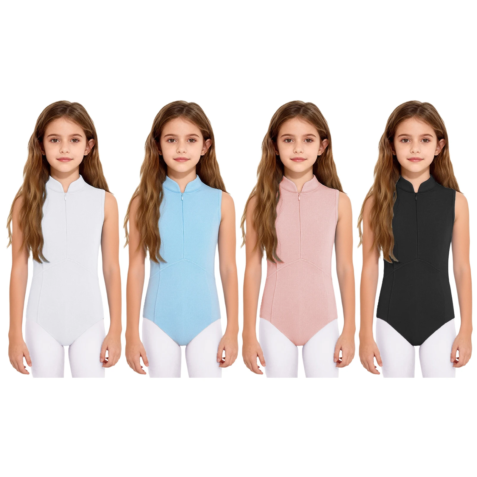 أطفال بنات الباليه جيرسي الشكل التزلج الجمباز ارتداءها Dancewear أكمام بقماش شفاف الراين راقصة الباليه ملابس رقص الجمباز #2