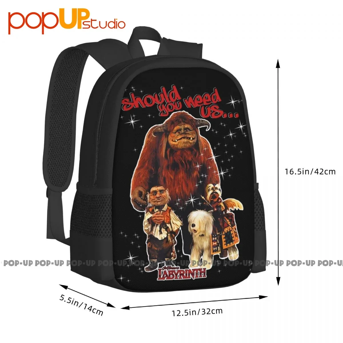 Labyrinth Should You Need Us Backpack Large Capacity Print Portable Personalised Multi-function