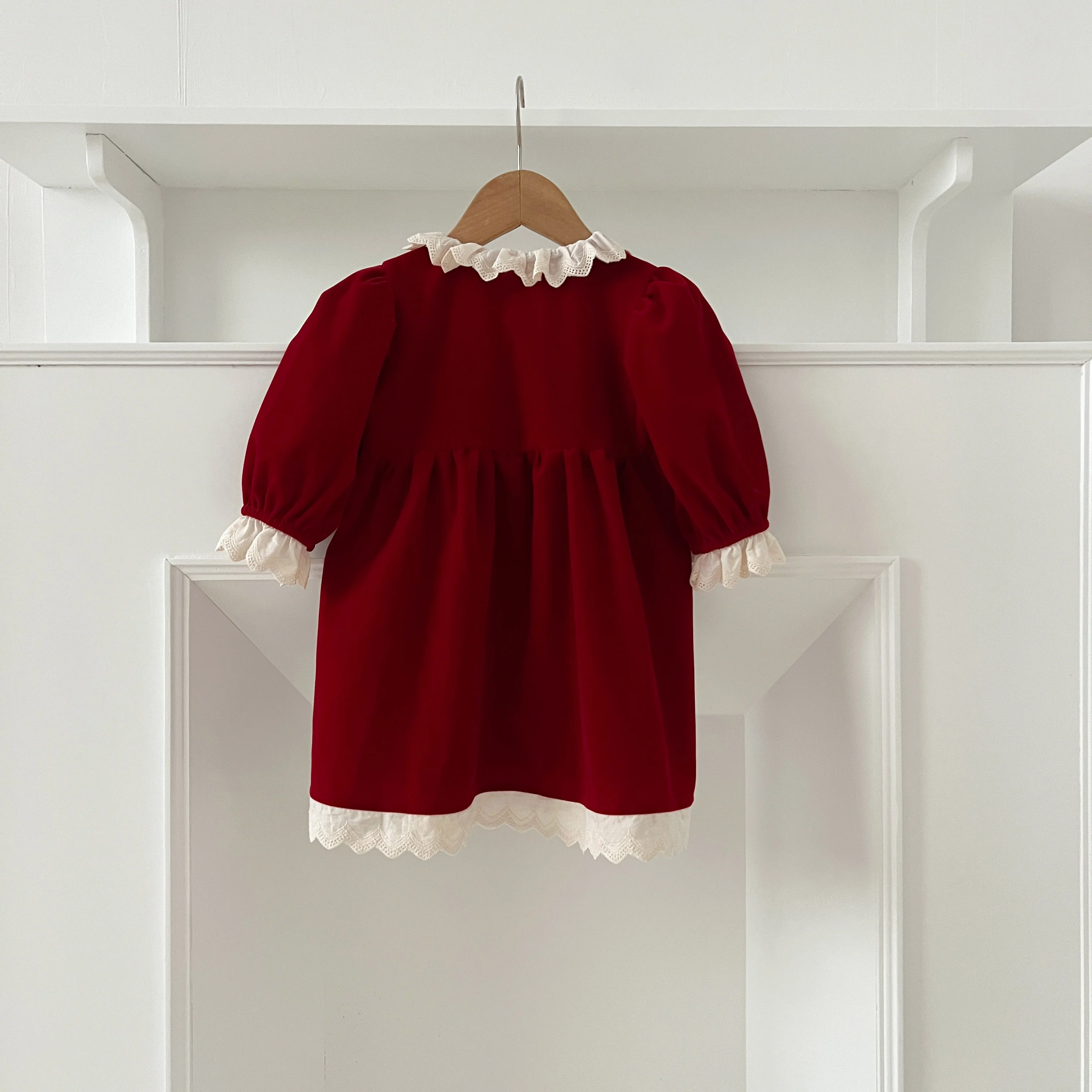 Weihnachten Party Kleid Baby Mädchen Bogen Prinzessin Rüschen Finish Kleid Mode Weihnachten Urlaub Herbst Winter Tragen Kinder Mädchen Kleid – Detail 28