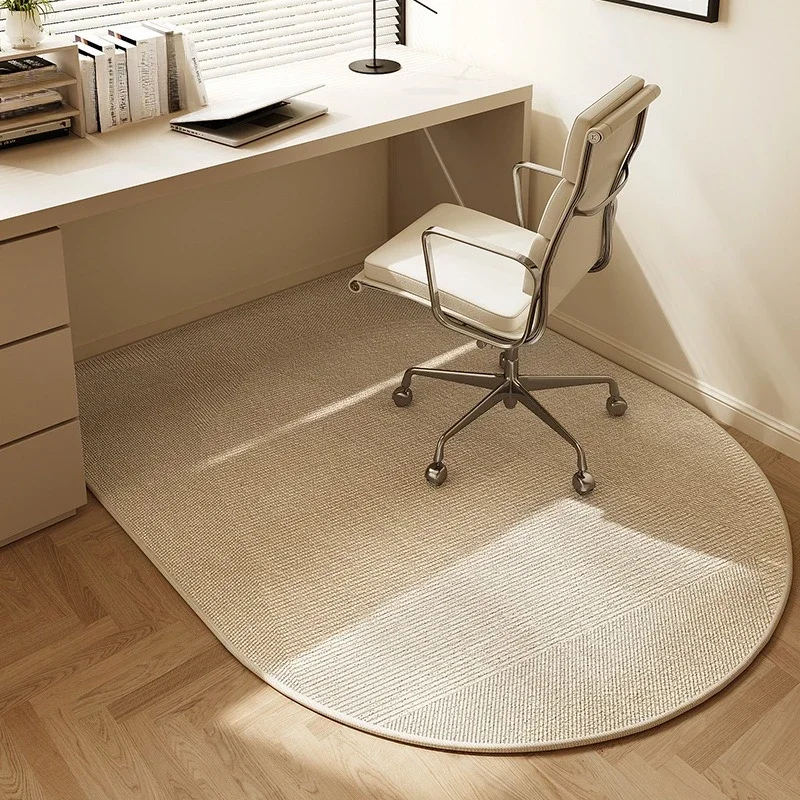 1pc Chair Floor Mat Study Bedroom Carpet,Rubber Backing, Large Rug Living Room Decoration Swivel Chairs Anti-slip Area Rugs