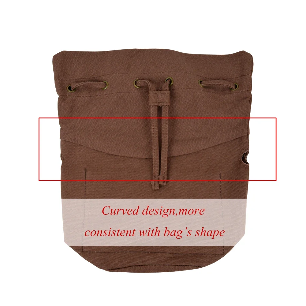 Tanqu New Pure Color Drawstring with Buckle Canvas Fabric Inner Pocket Lining for Obasket Obag Handbag Insert for O Basket O Bag