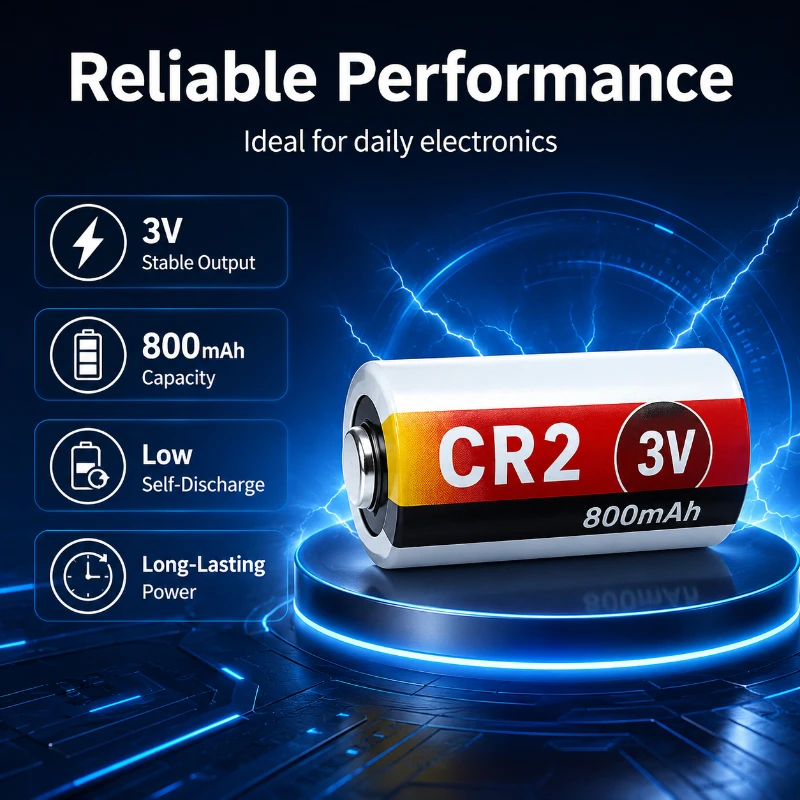 800mAh CR2 Lithium Battery 3V Polaroid Camera Rangefinder Electric Meter  Gas Meter Primary Lithium  Manganese Battery