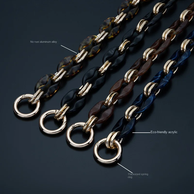 French retro armpit bag chain antique bag modification shoulder strap replacement hand-held decorative chaina acrylic chain
