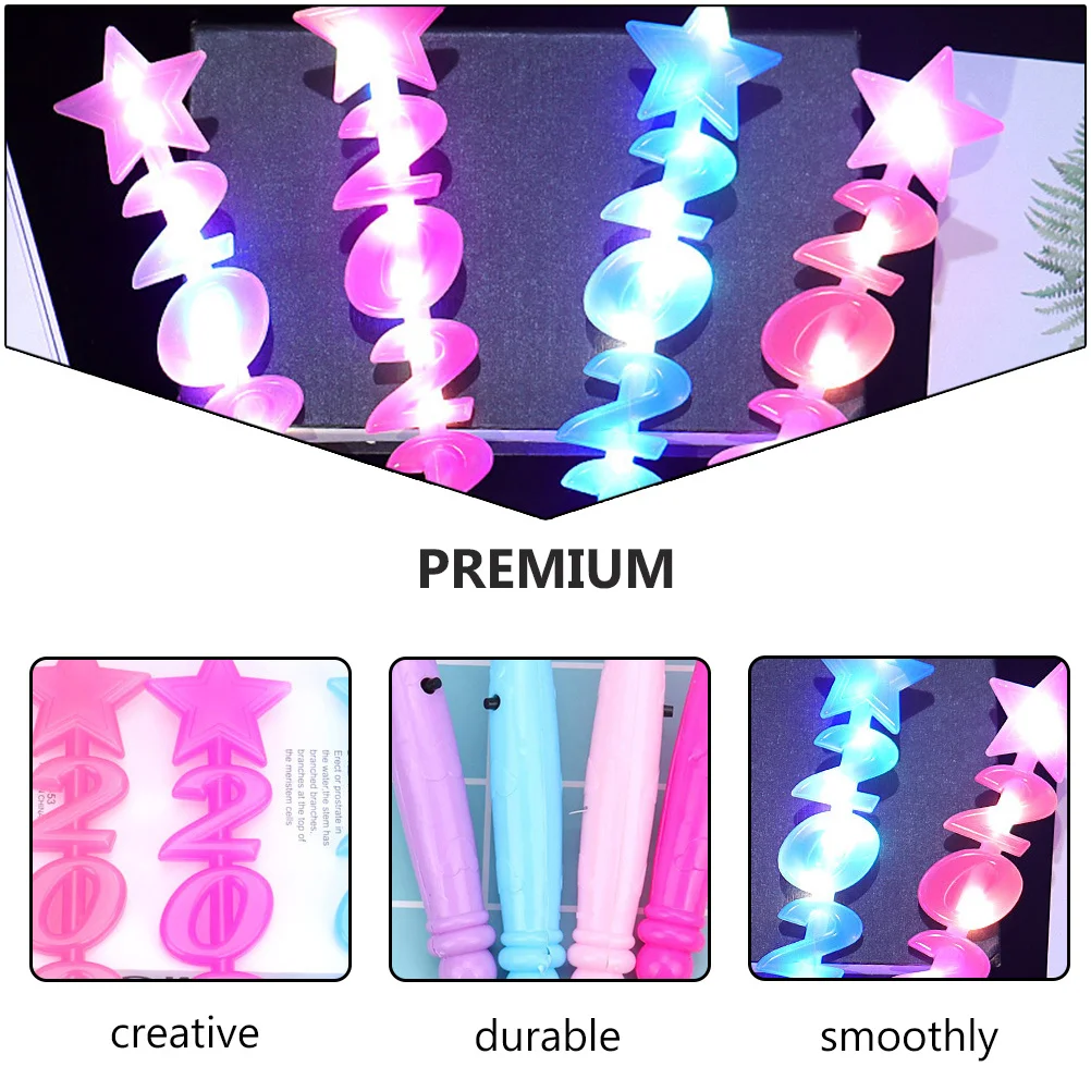 

4 шт., светящаяся палочка с номером 2022 года, мигающая ручная светящаяся праздничная реквизит для детей, товары для вечеринок, флэш-палка, праздничный реквизит