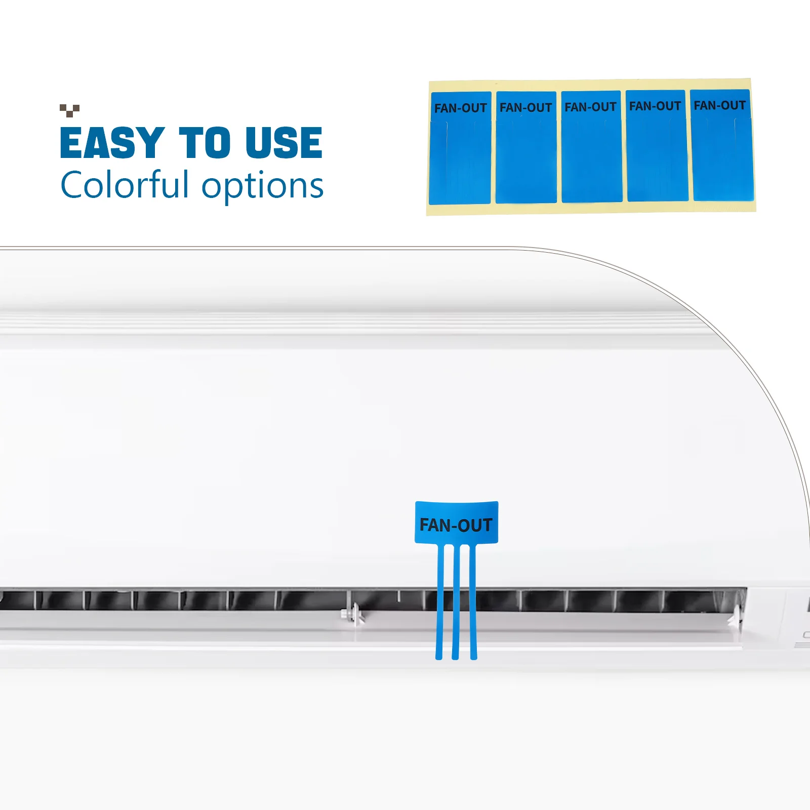 

10Sheets Air Conditioner Indicating Labels Self Adhesive Air Conditioner Stickers AC Heater Exhaust Airflow for Air-Conditioning