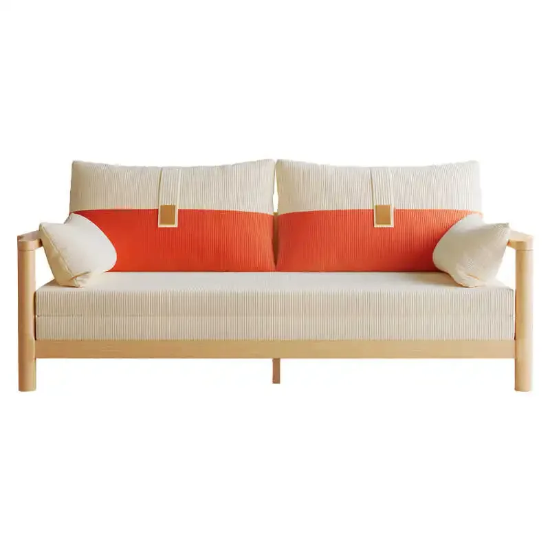 

Диван-кровать в скандинавском кремовом стиле двойного назначения для гостиной, небольшой квартиры, сидения и сна, многофункциональный складной 2024, однотонный woo