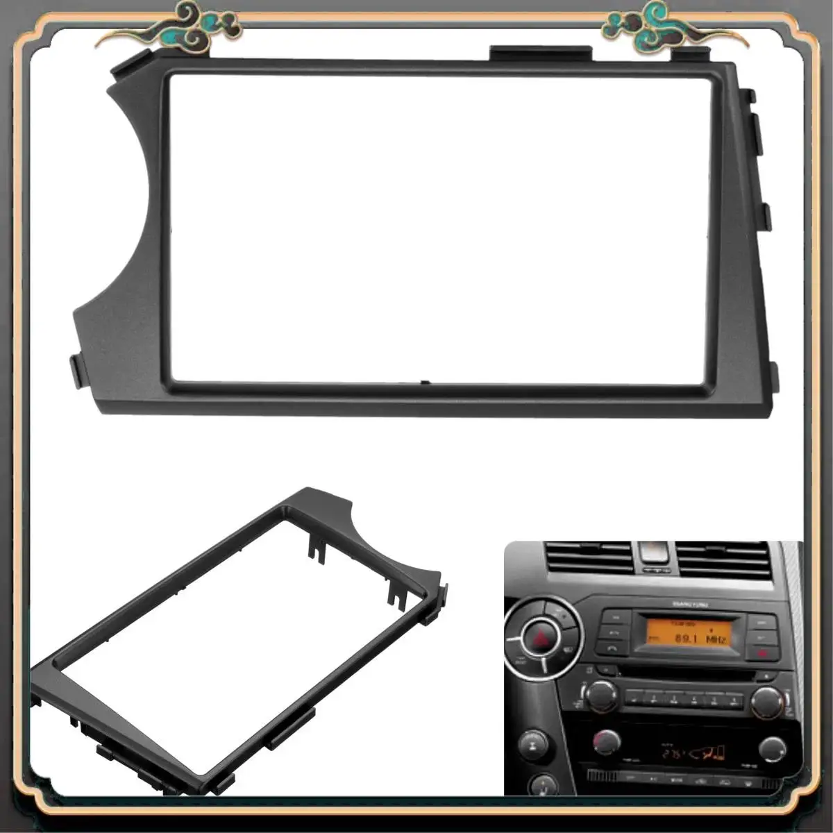 

M45K-2Din Car Fascia For SSANG YONG Actyon LHD Stereo Fascias Panel Dash Mount Installation Car DVD Frame Kit In-Dash
