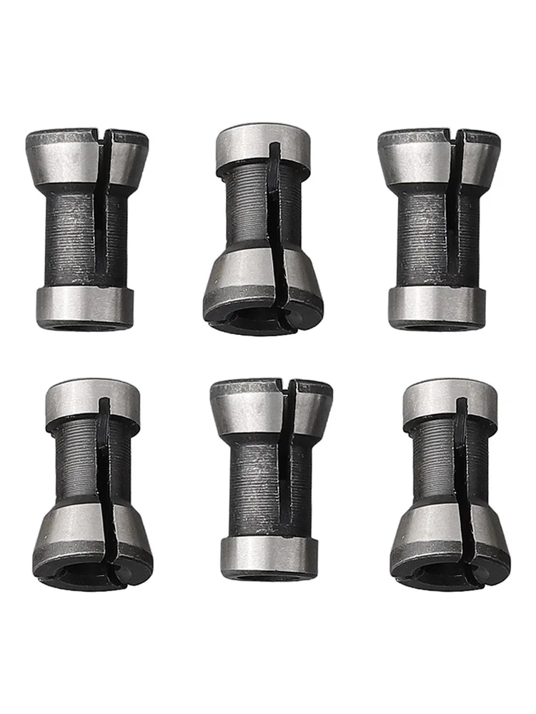 Bit tuleje tuleje tuleje czarny i srebrny uchwyt ze stali węglowej 6/6.35/8mm średnica otworu 6/8/6.35mm frez do drewna