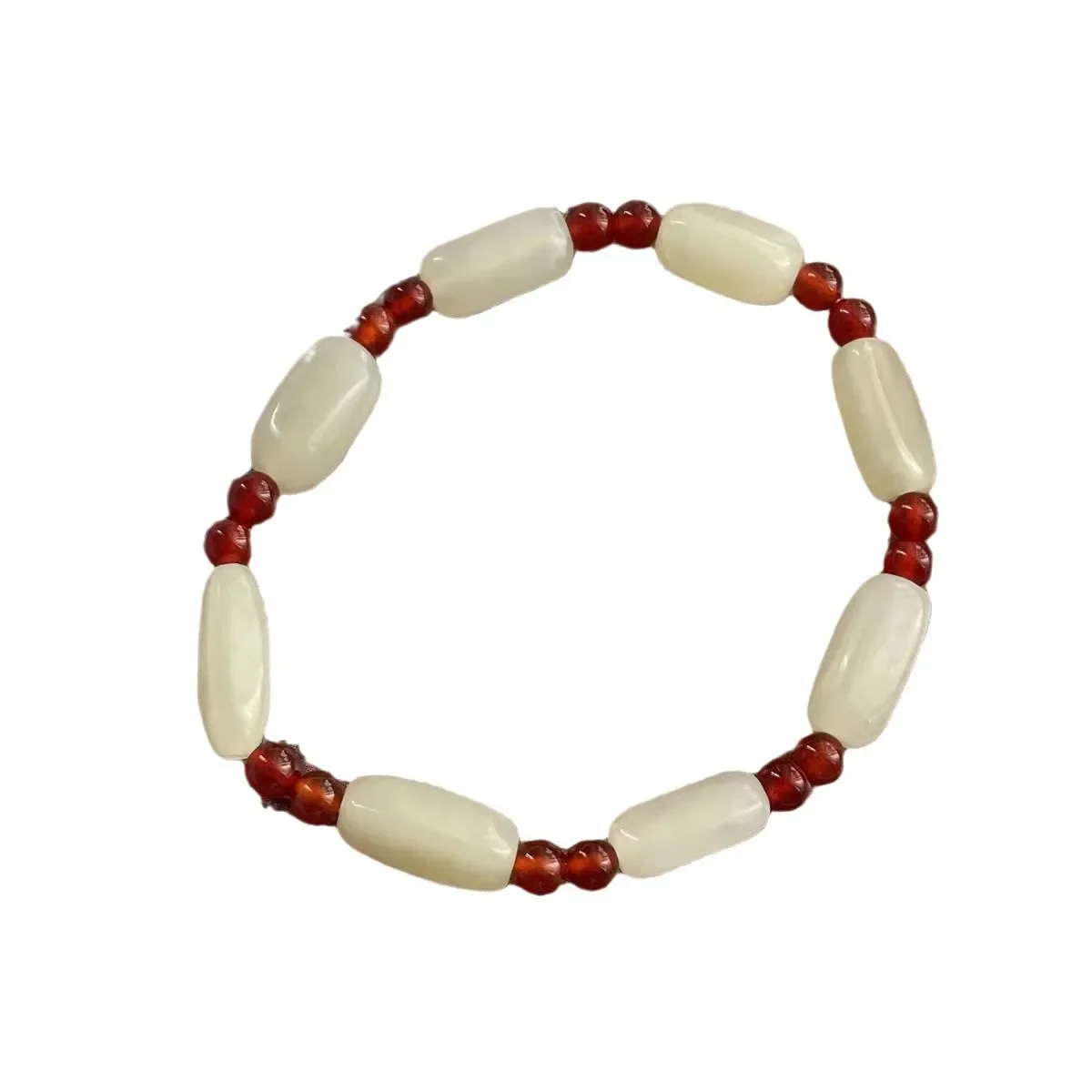 Xinjiang Hetian Jade White Jade Bracelet Rough Stone Grinding with Shape White Jade Bracelet DIY