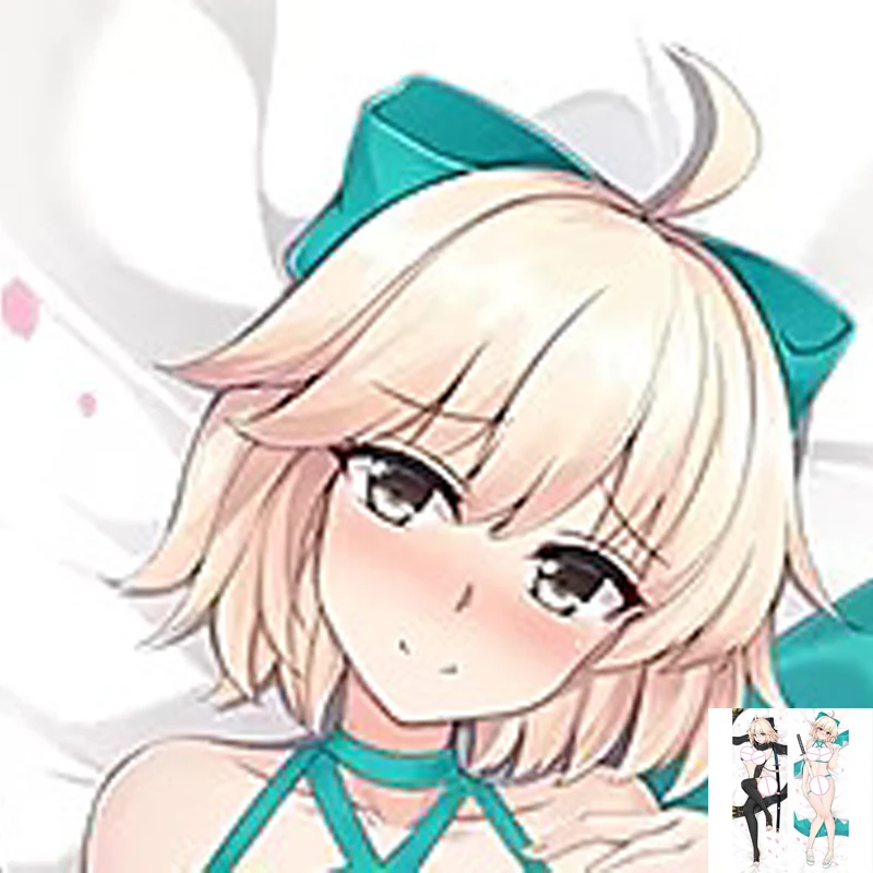 

Anime Dakimakura Pillow Case Fate Sexy and Busty Okita Souji Double-Sided Halloween Decoration