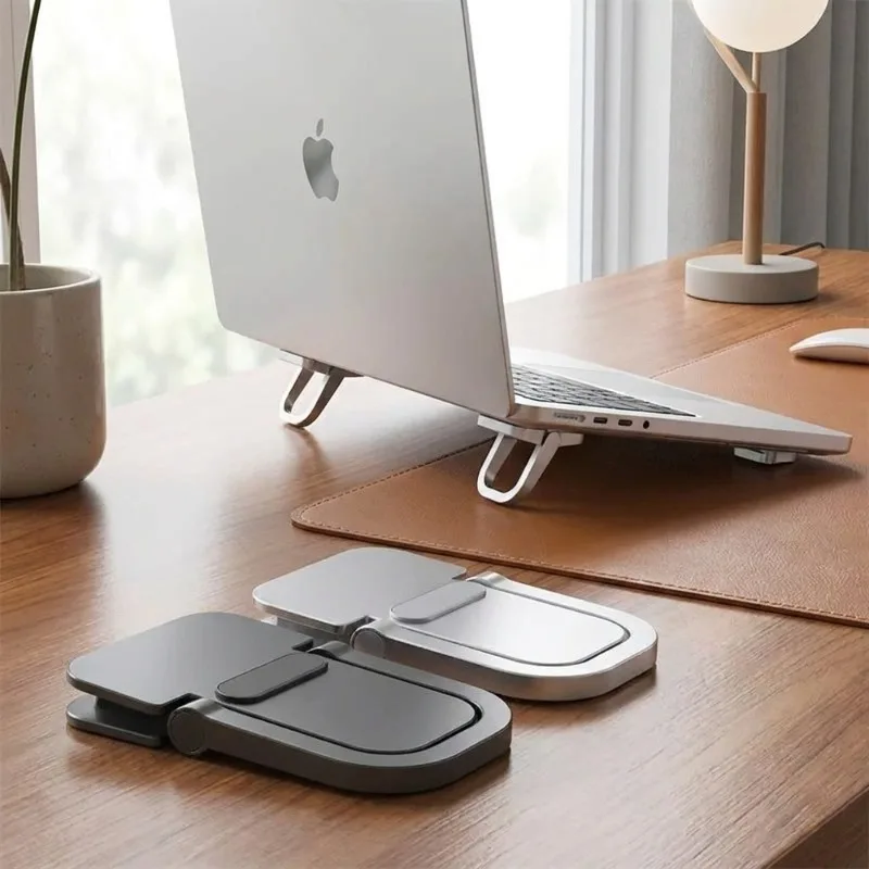 

2pcs/Set Mini Portable Laptop Stand Riser Adjustable Foldable Computer Keyboard Holder Lightweight Ergonomic Desktop Notebook St