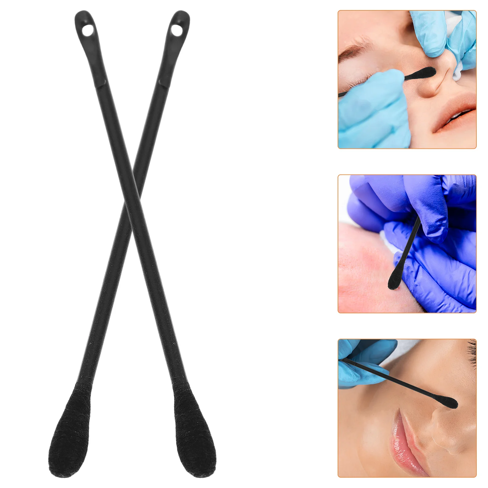 100Pcs Disposable Blackhead Removal Cotton Swabs Double Ended Face Nose Pore Cleansing Tools Skin Care Blackhead Extractor Stick