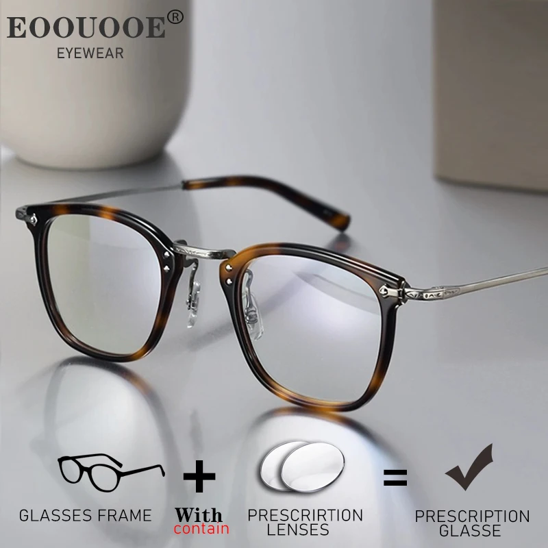 

Vintage Glasses Prescription Lenses Tortoise Acetate Optical Quality Eyewear Myopia Hyperopia Progressive Vision Distance Ocular