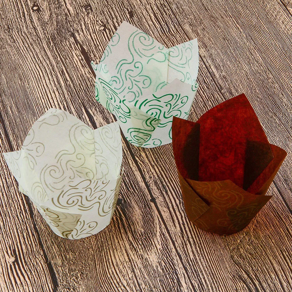 

150pcs Cake Paper Cups Beautiful Patterns Oil Proof Heat Resistant Cupcake Wrappers Paper Muffin Liners Chocolate Wrappers