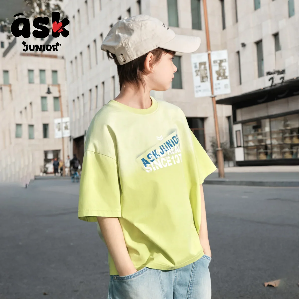 تي شيرت ASK Junior Tween Boys صيفي بأكمام قصيرة مناسب للبشرة وجيد التهوية #4